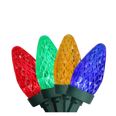 Multi Colored Faceted LED C7 Christmas Lights - Walmart.com - Walmart.com