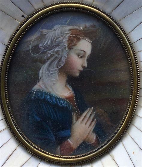 Antike Portrait Gem Lde Von Eine Dame Unleserlich Signiert Kaufen Auf