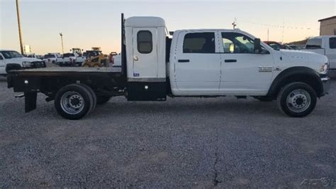 2016 Dodge Ram 5500 4wd Crew Cab Sleeper Flatbed Hotshot Hauler 6 7l Diesel 3c7wrnflxgg193698