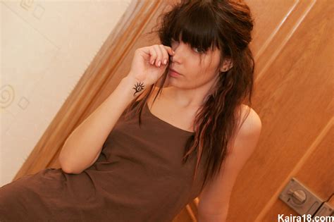 Skinny Brunette Emo Teen Striping Panties In Front Mirror Porn Pictures