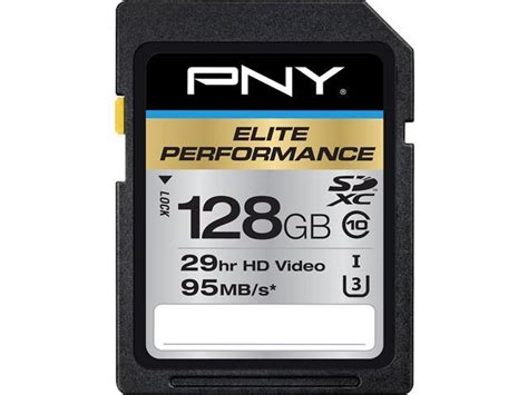 Open Box PNY 128GB Elite Performance SDXC UHS I U3 Class 10 Memory