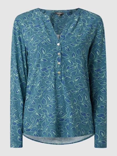 Montego Blusenshirt Mit Allover Muster Rauchblau Online Kaufen