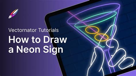 How To Draw A Neon Sign Youtube