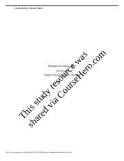 ACC 308 Milestone 1 Management Analysis Brief EXAMPLE Docx Th Sh Is