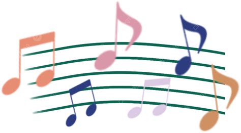 カラフルな音符イラスト画像とPSDフリー素材透過の無料ダウンロード - Pngtree