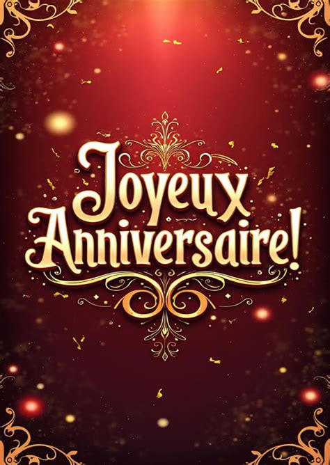 Un V U En Or Carte Anniversaire Cartes