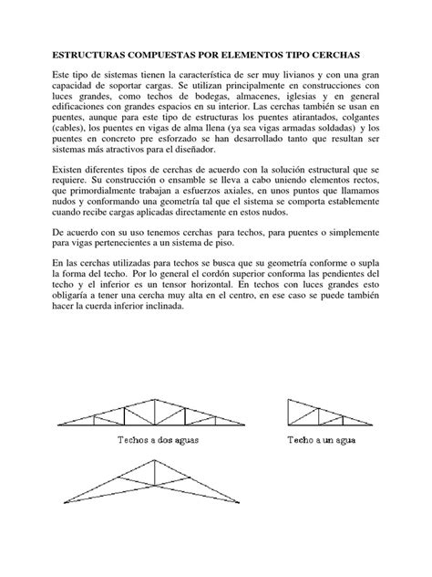 Estructuras Compuestas Por Elementos Tipo Cercha Pdf Braguero Puente