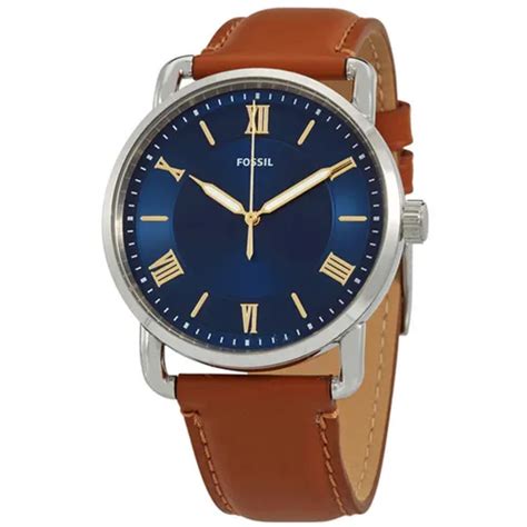 Đồng Hồ Fossil Nam Copeland Quartz Blue Dial Men s Watch FS5661Màu Nâu