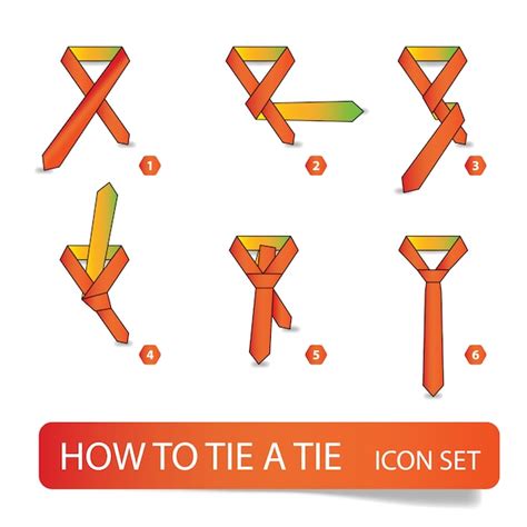 Premium Vector | How to tie a tie, instructions step by step