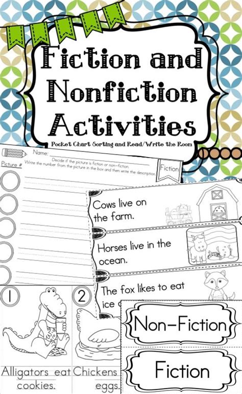 Fiction Vs Nonfiction Worksheets First Grade