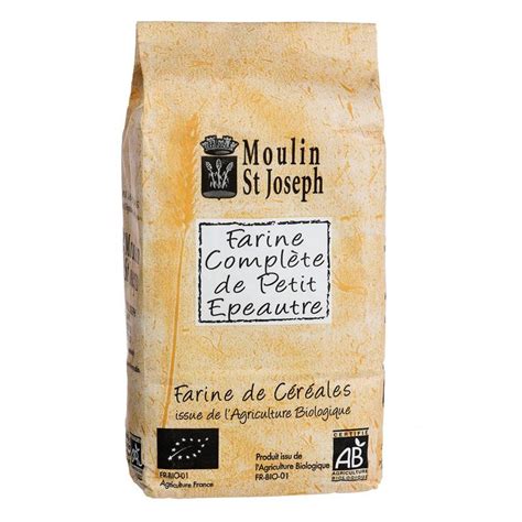 Farine complète de petit épeautre bio 1kg Moulin St Joseph