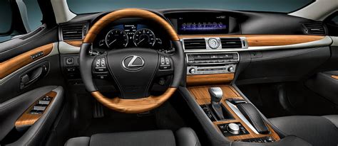 Black Leather Matte Bamboo interior on the Lexus LS - 2LUXURY2.COM