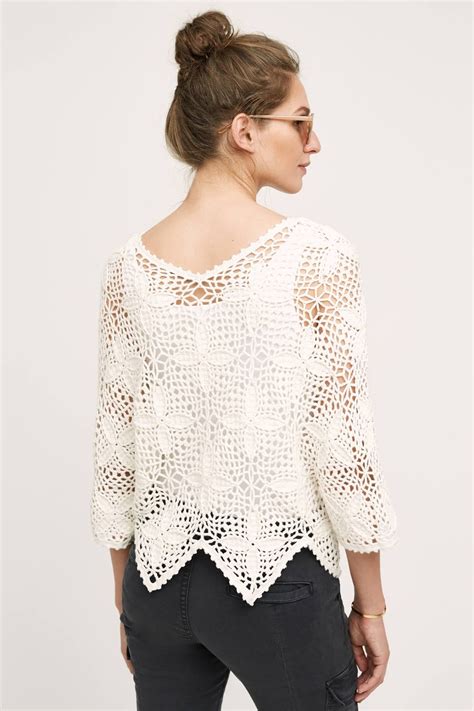 Crochelinhasagulhas Blusa Em Croch By Anthropologie