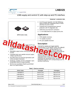 LNBH29PTR Datasheet PDF STMicroelectronics