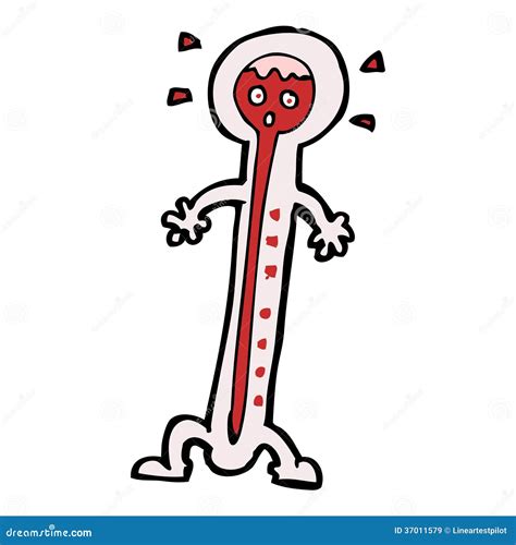 Cartoon Hot Thermometer Stock Vector Illustration Of Design 37011579