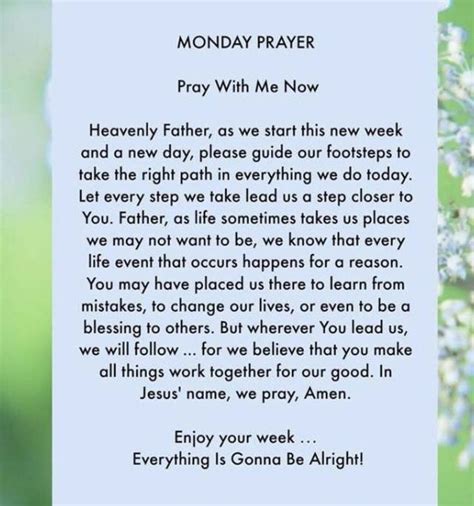 Monday Prayer | Inspirational Quotes and Prayers