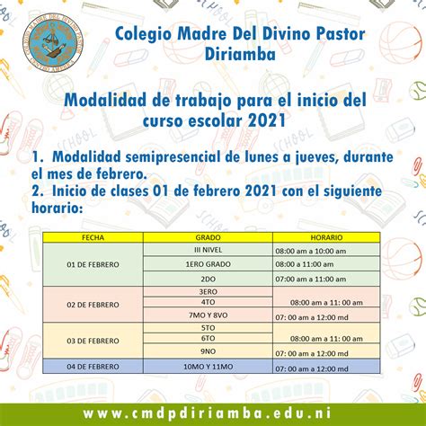 Instrucciones Para El Inicio Del Curso Escolar Colegio Madre Del