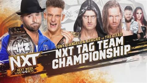 NXT Tag Team Title Bout 1 Contender Match And More Set For 8 15 WWE NXT