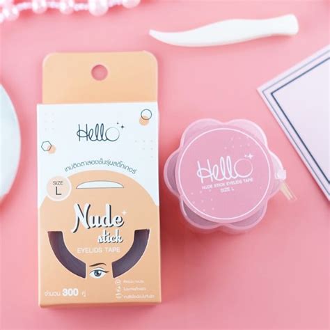 ลดราคา HELLO NUDE STICK EYELIDS TAPE สตกเกอรตดตาสองชน Helloeyetape Shopee Thailand
