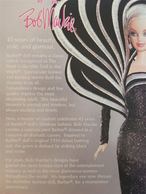 45th Anniversary Barbie By Bob Mackie 2003 Nrfb Etsy