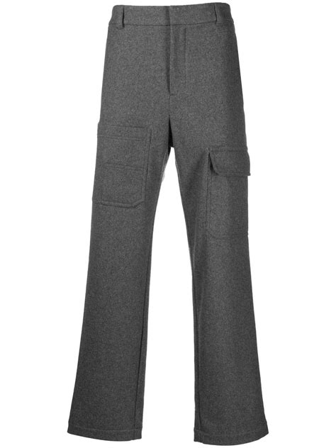 Helmut Lang Flannel Cargo Trousers Farfetch