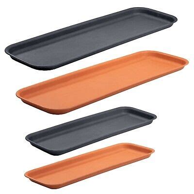 Rectangular Long Plastic Plant Pot Saucers Planter Water Drip Tray Base