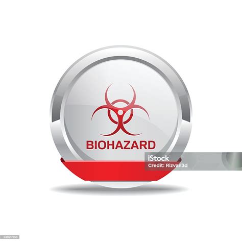 Biohazrd Sign Red Vector Icon Button Stock Illustration - Download ...