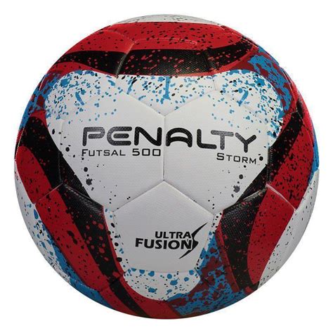 Bola Penalty Storm Ultra Fusion Vii Futsal Branca E Vermelha Futfanatics