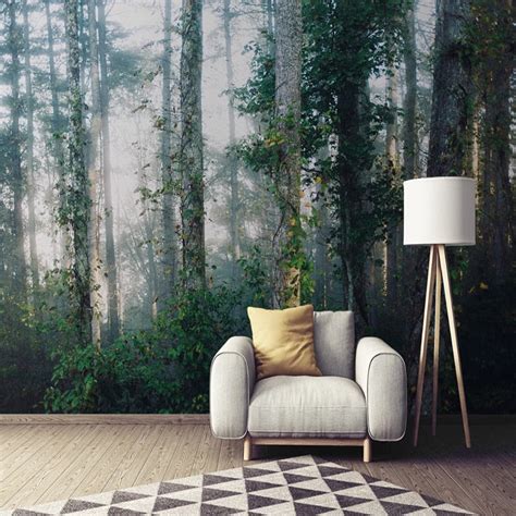 Custom Wallpaper Mural Nature Landscape Nordic Forest Bvm Home