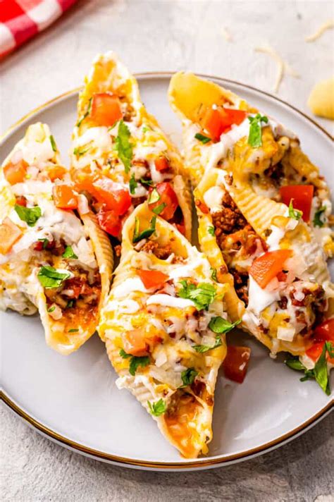 Taco Stuffed Shells Easy Dinner Julie S Eats Treats