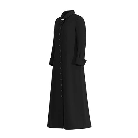 Free Shipping Graceart Women Clergy Cassock Robe For Church Cross Pastor Robes Priest Clerical