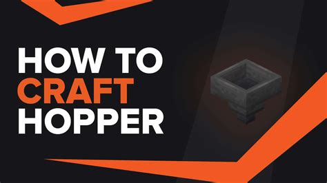 How To Make Hopper In Minecraft