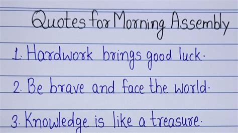 Quotes For Morning Assembly L Motivational Quotes L Good Thoughts L