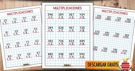 Ejercicios Para Practicar Las Multiplicaciones Material Para Maestros