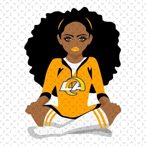 Los Angeles Rams Black Girl Svg Sport Svg Football Svg Fo Inspire Uplift