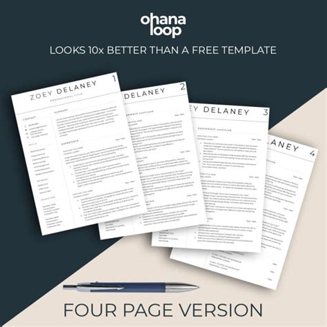 ATS Friendly Resume Templates 1 2 3 4 5 Page Resume