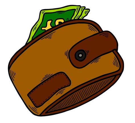 Premium Vector Wallet Icon Vector Illustration Of A Wallet With Money