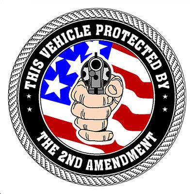 Vehicle Protected by 2nd Amendment Sticker Decal America | eBay