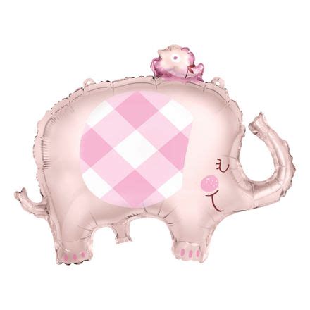 Folieballong Babyshower Rosa Elefant Partyking