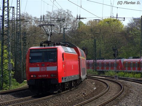 146 028 6 Schiebt Ihren RE5 Rhein Express In Richtung Koblenz Hbf