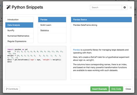 Snippets Cocalc Manual Documentation