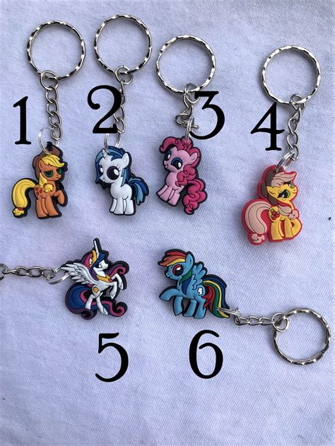 My Little Pony Keyringskeychains Cartoon Cute Emo Kids Goth Etsy