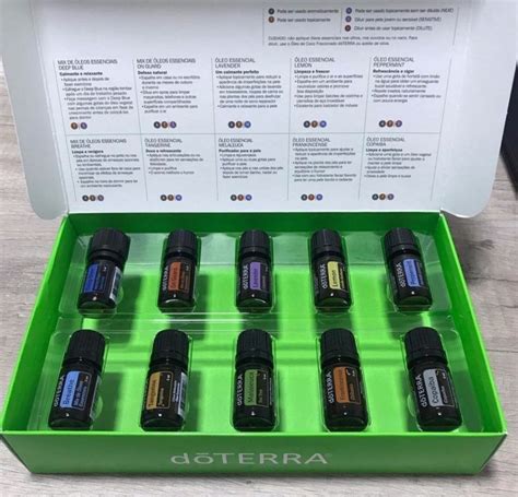 Kit Brasil Living Doterra Com 10 Óleos Essenciais De 5ml Frete Grátis