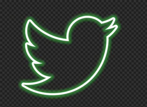 HD Green Neon Twitter Aesthetic Logo PNG | Citypng