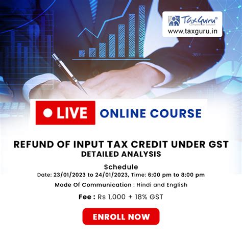 Live Course On Refund Of Input Tax Credit Under Gst Detailed Analysis