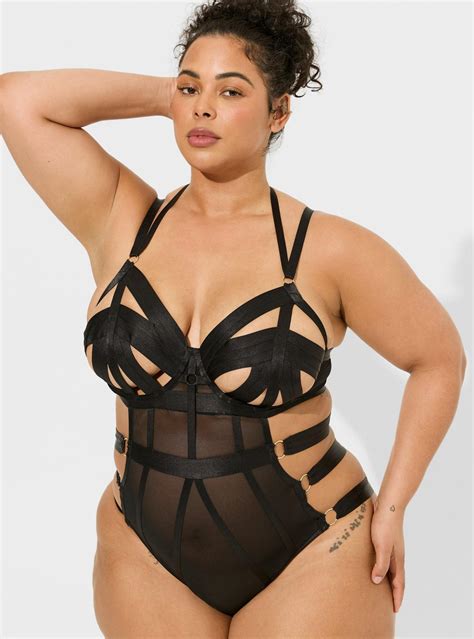 Plus Size Overt Strappy Cutout Bodysuit Torrid