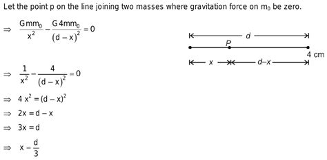 Two Point Masses M And 4m Are Separated Distance D On A Line A Third