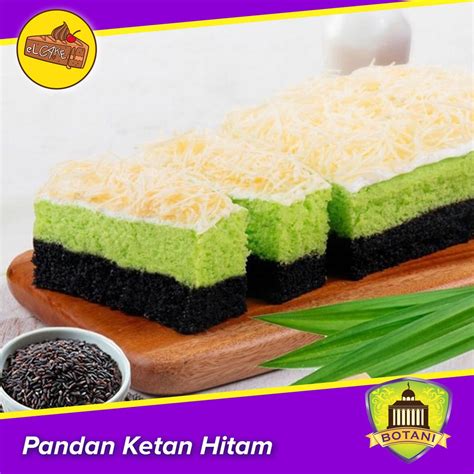 Jual Kue Bolu Ketan Hitam Cake Strawberry Lapis Talas Botani By