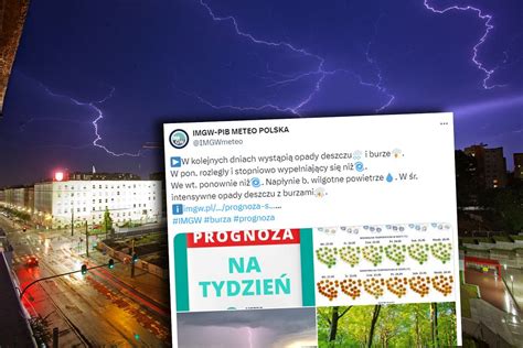 Burze i opady deszczu nie ustaną Prognoza pogody na najbliższe dni