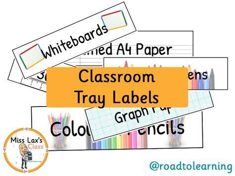 Editable Tray Labels Classroom